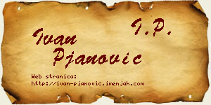 Ivan Pjanović vizit kartica